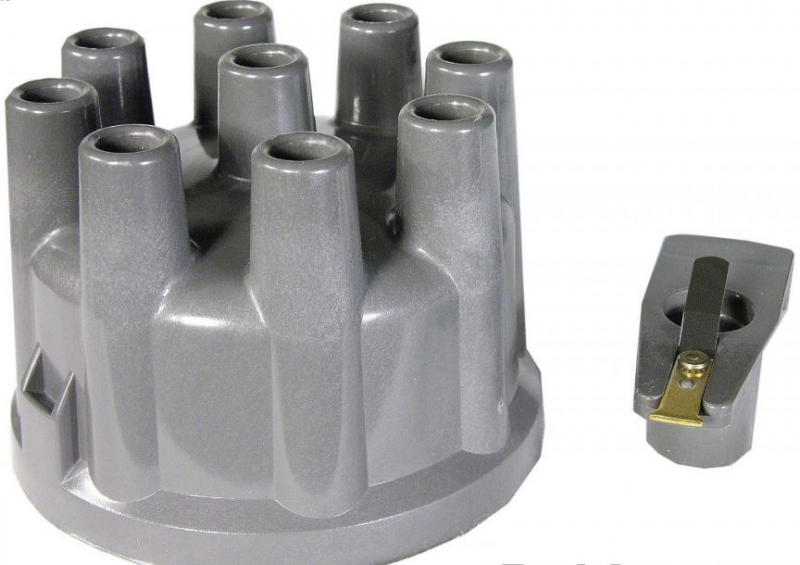 Verdelerkap met rotor voor punten ontsteking V8