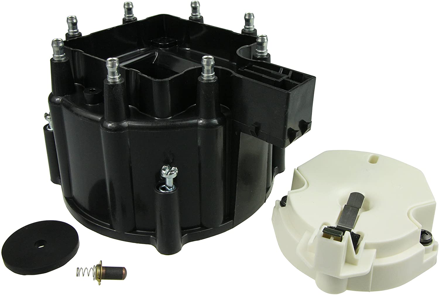 Hei V8 Verdelerkap zwart met rotor