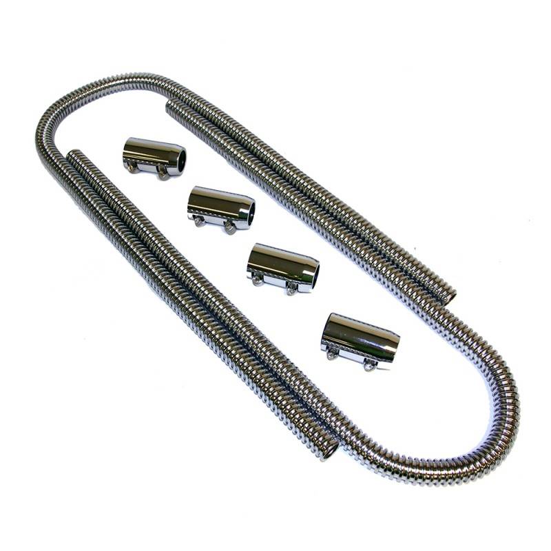 44 inch chrome  kachelradiateur slangen set 