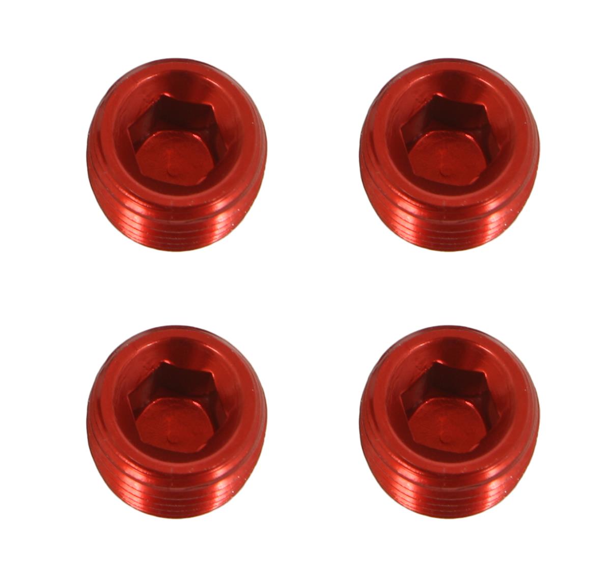 Summit Racing Plugs 1/4 in. NPT Red