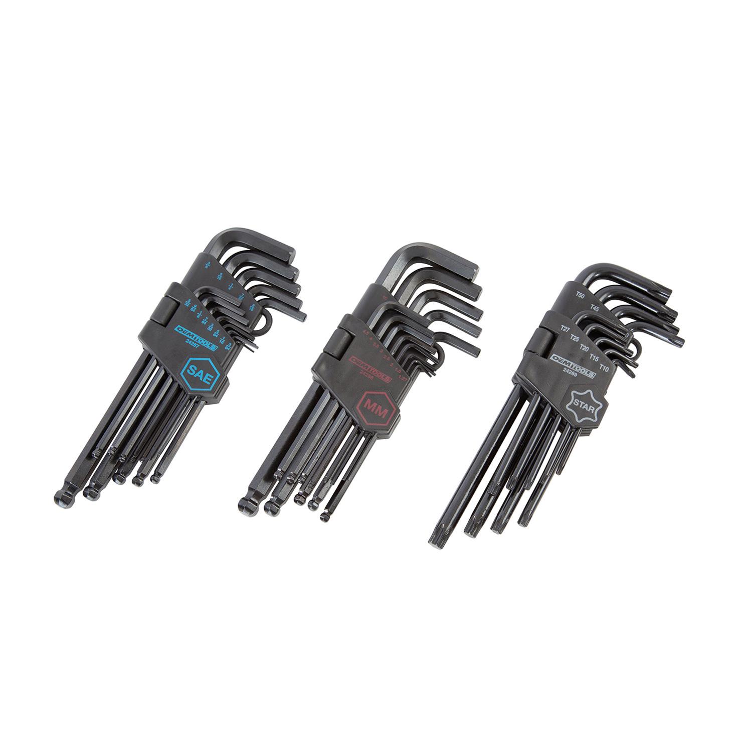 35-delige set  SAE, Metric,Torx inbussleutels