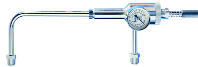 Holley/Barry Grant brandstofleiding met drukmeter